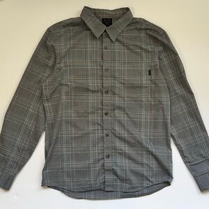 Oakley Men's size M Gray Checkered Button Down Shirt